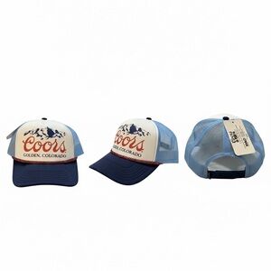 Blue and White Coors Trucker Hat